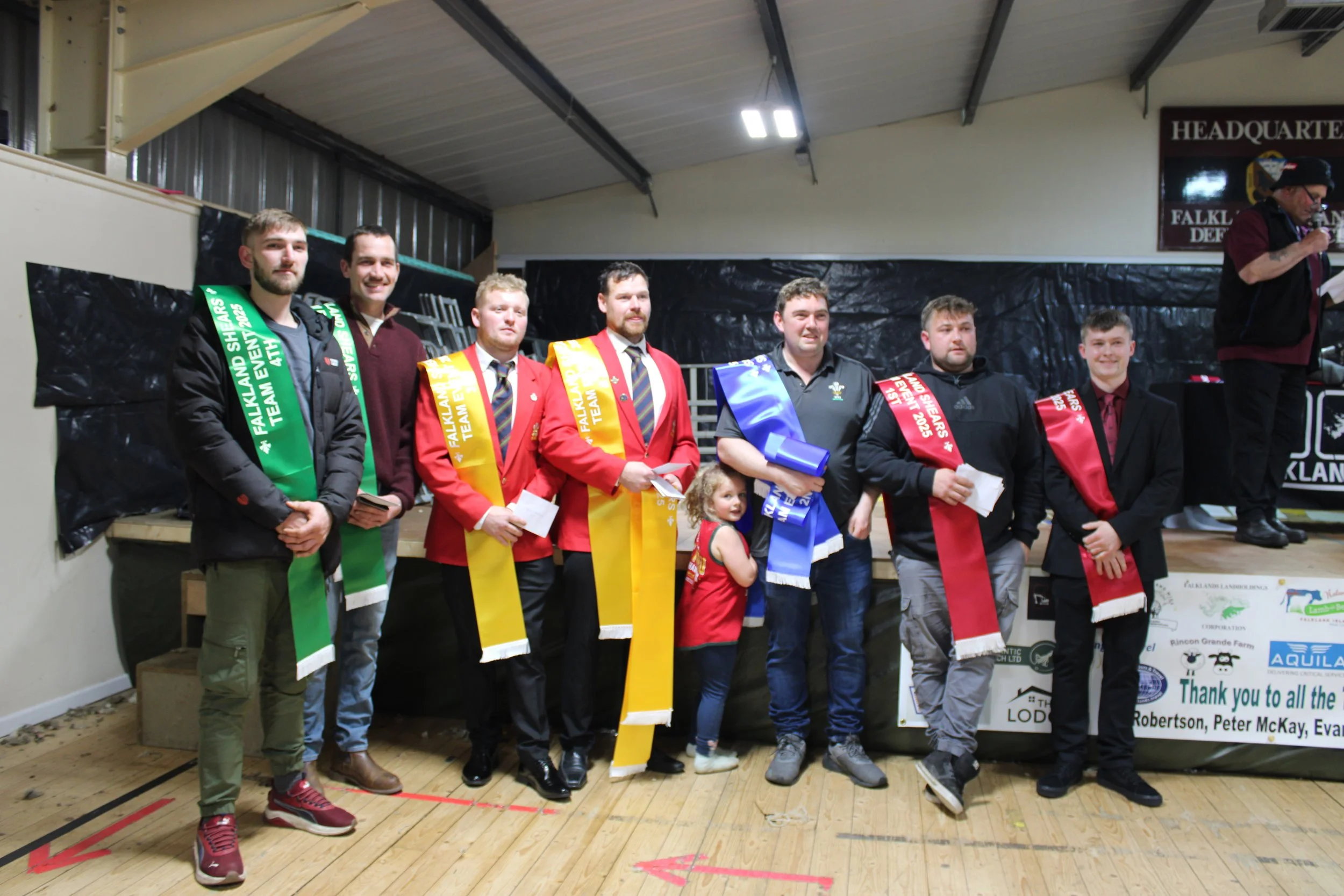 Team Shear 
1st Falklands
2nd Falklands
3rd Wales
4th South Africa