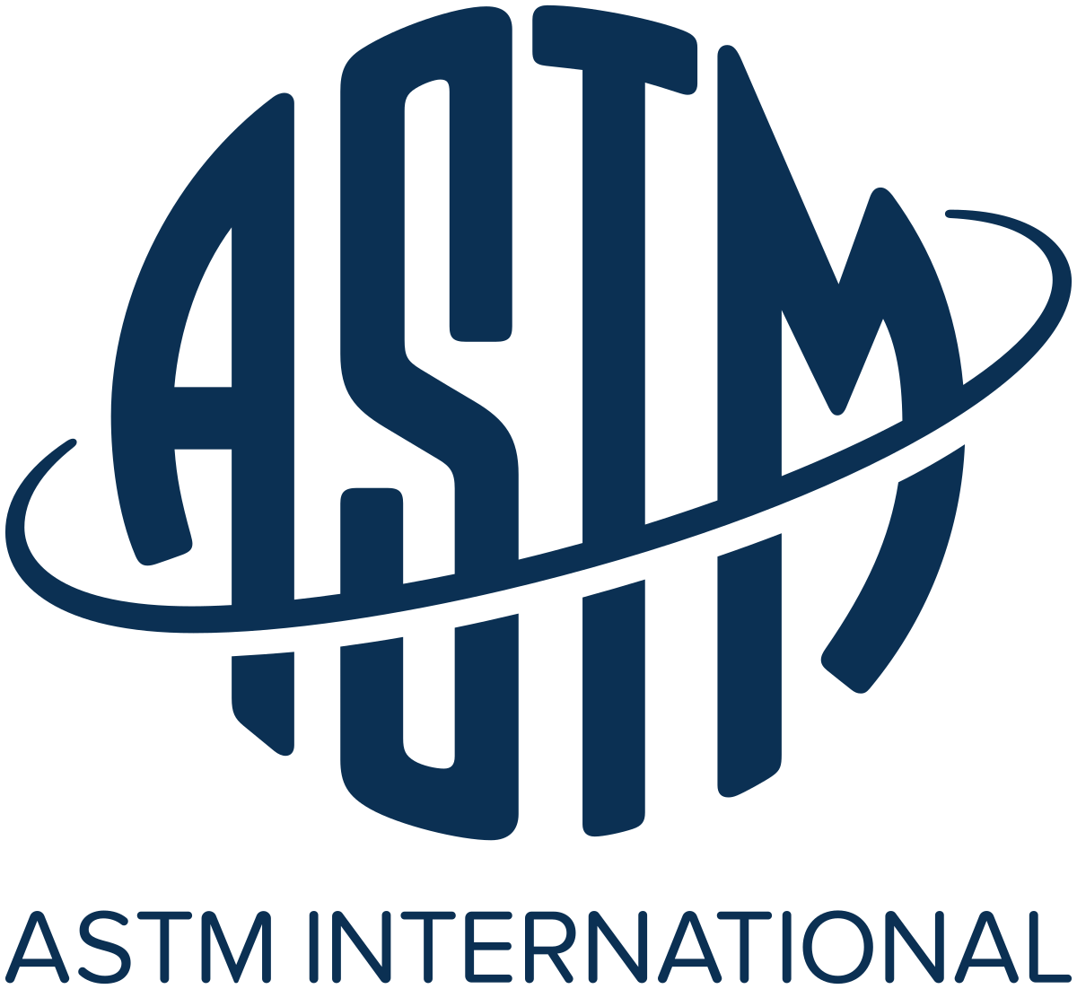 Logo of ASTM International with a stylized globe and the words "ASTM INTERNATIONAL" below.