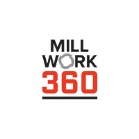 Logo for Mill Work 360 with text in black and red