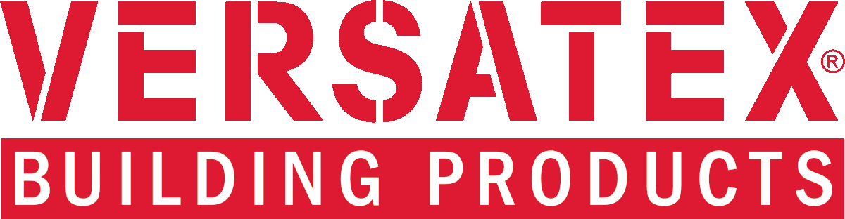 Versatex Building Products logo in red and white.