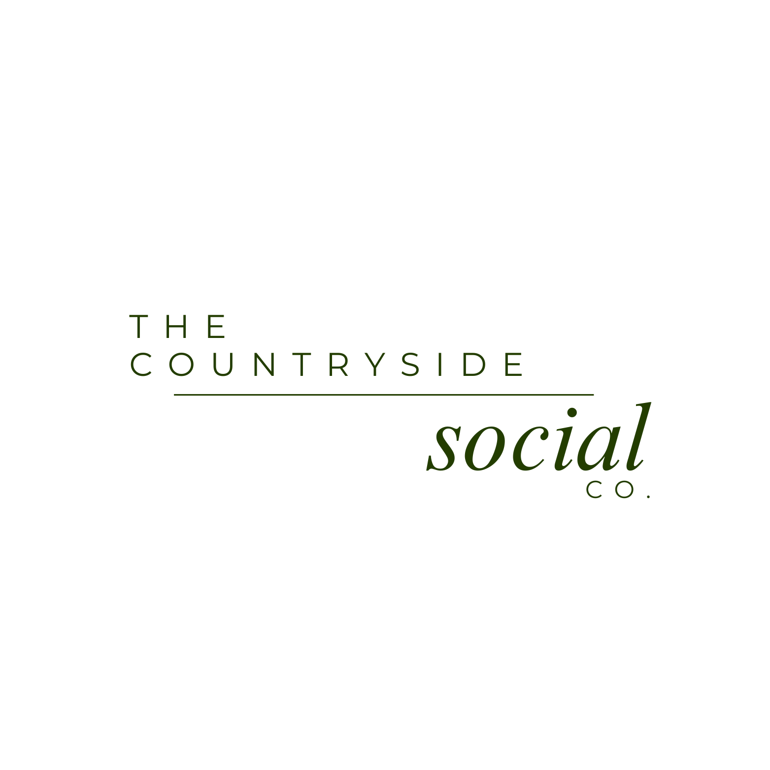 Logo for The Countryside Social Co. with text in green and black on a white background.