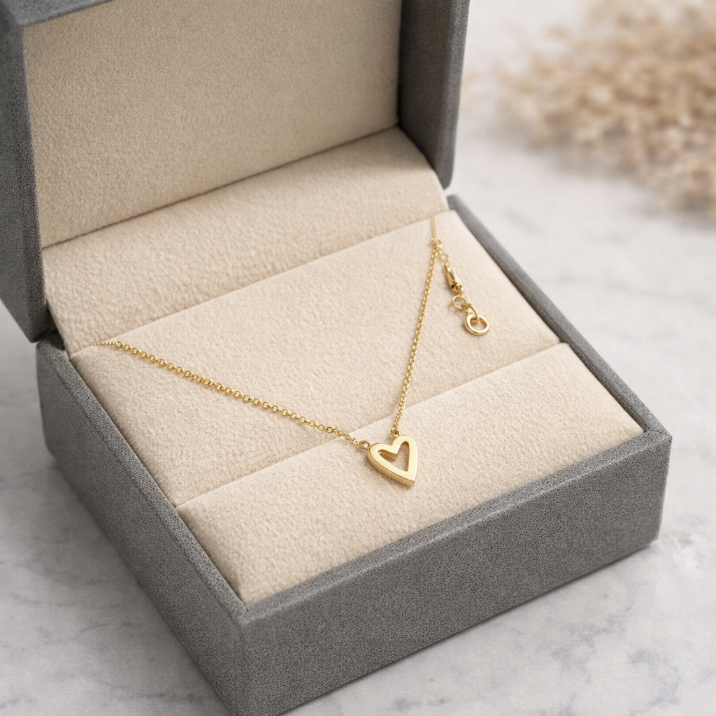 Elongated Heart Necklace