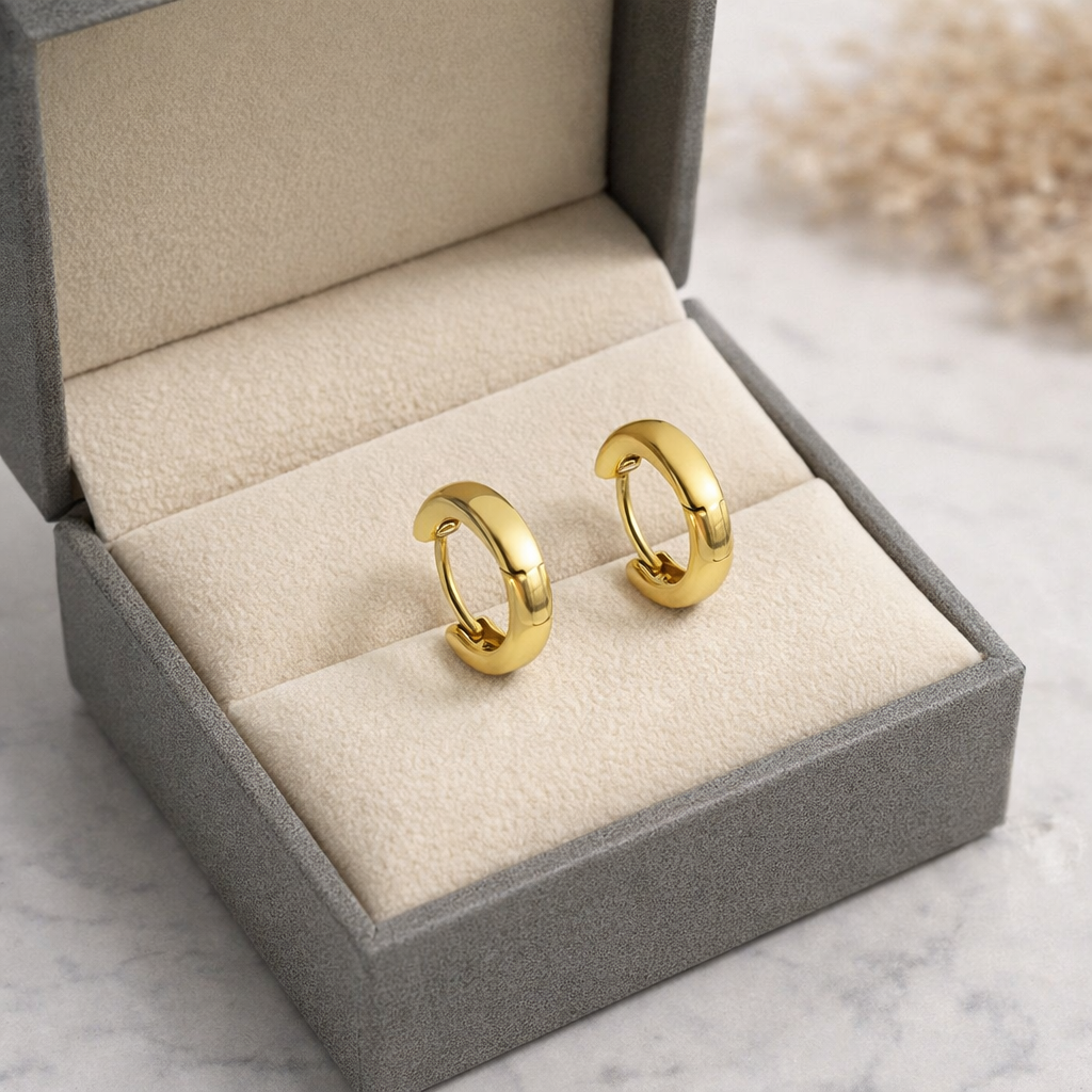 Round Huggie Earrings