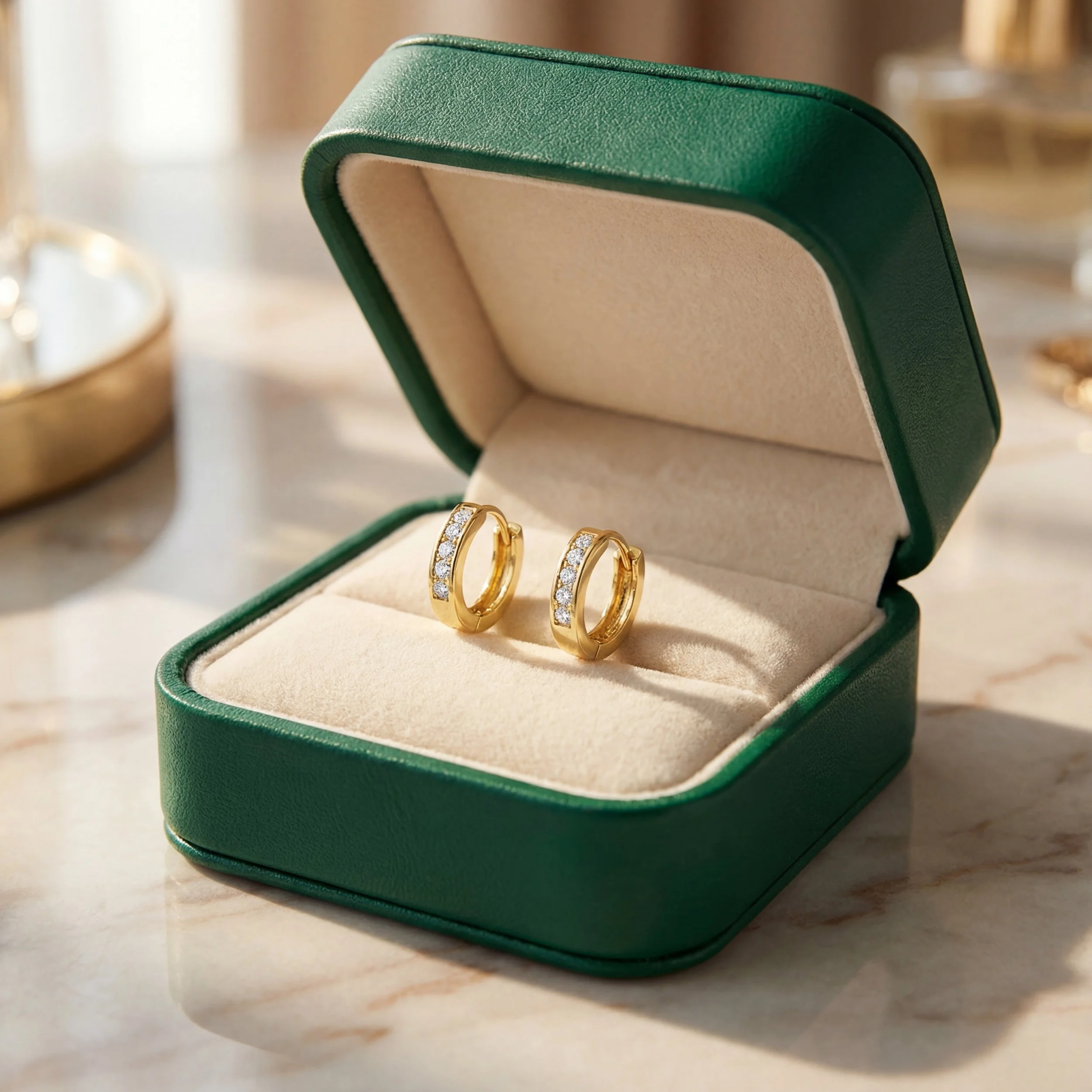 Round Huggie Earrings