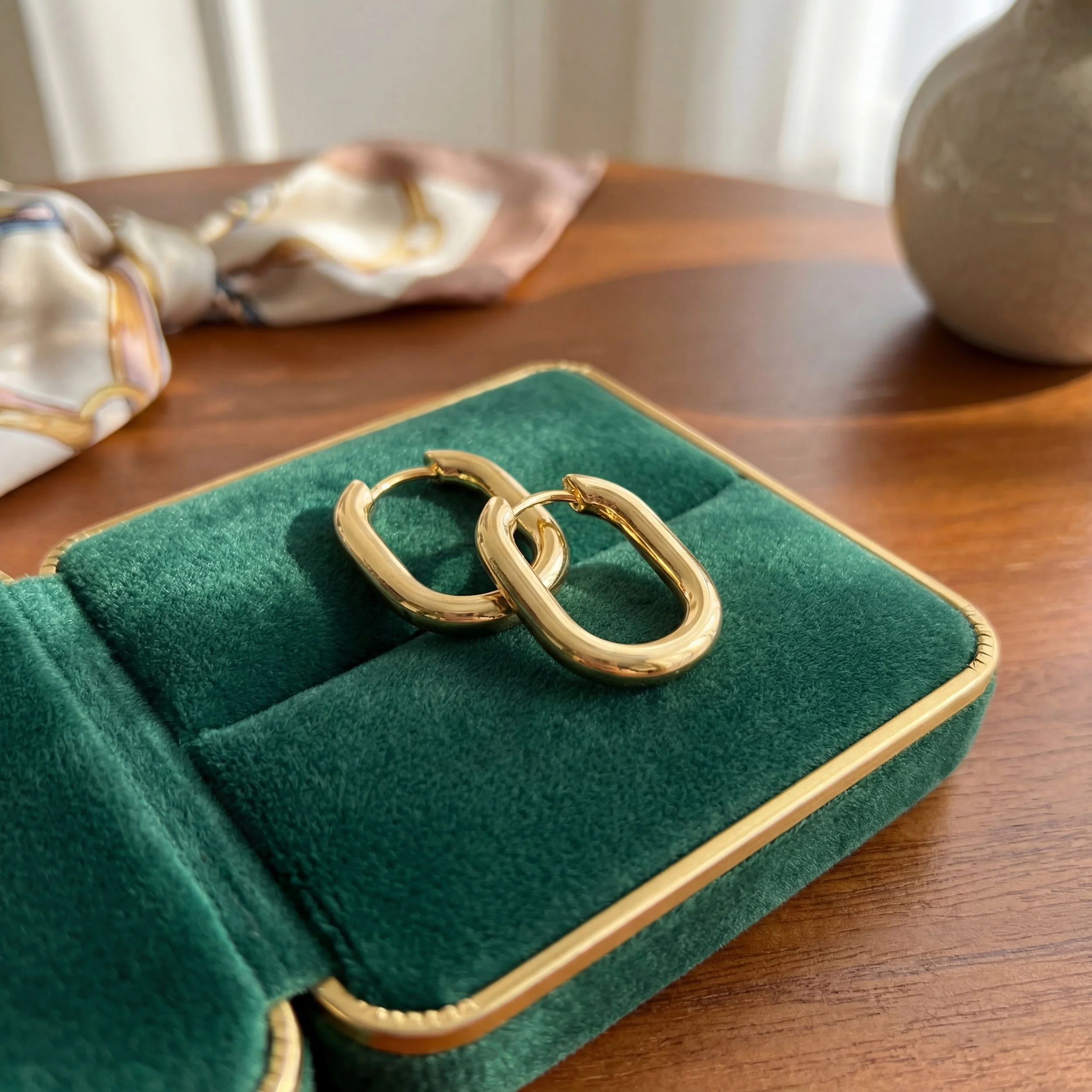 Rectangular Huggie Earring