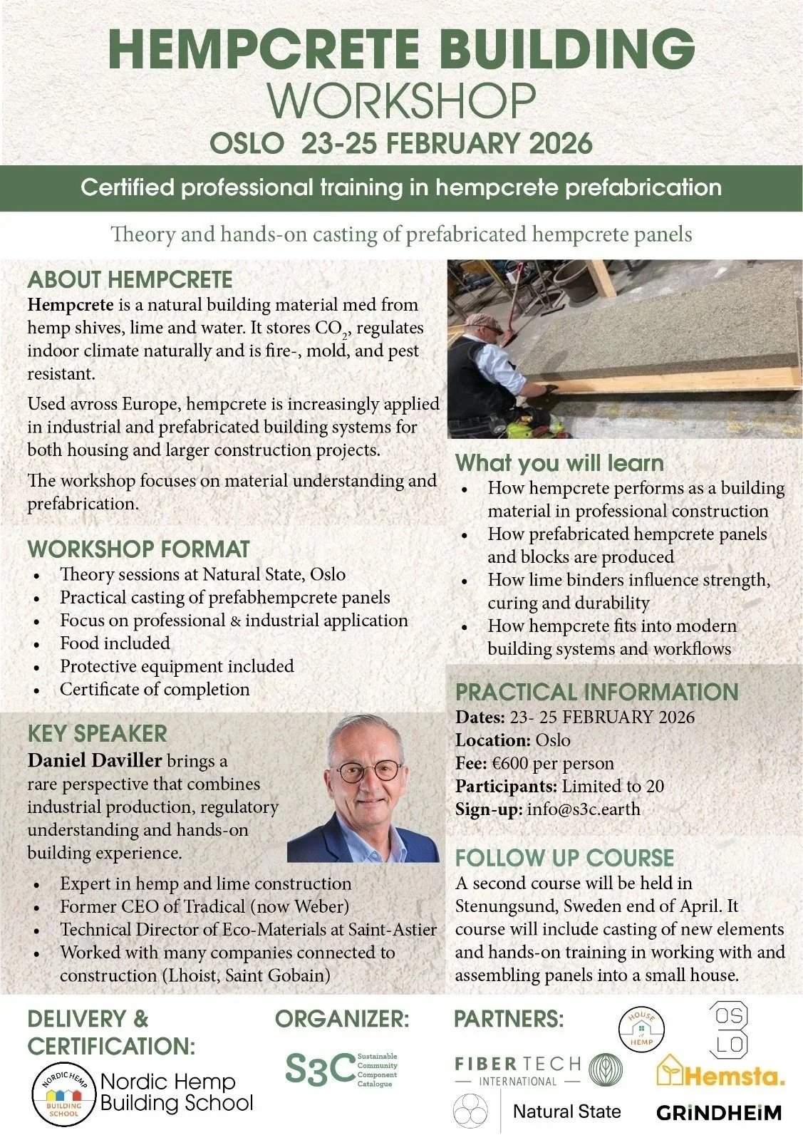 Hampkalk-kurs i Oslo 23.–25. februar 2026