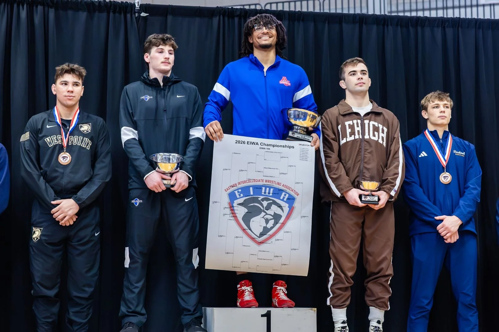 What a weekend at the 2026 EIWA Championships in Bender Arena!

One of the strongest conference tournament performances in the EIWA era for AU:

&bull; 6th Place Team Finish
&bull; 2 EIWA Champions &mdash; first since 2012 🏆
&bull; 8 Medalists &mdas