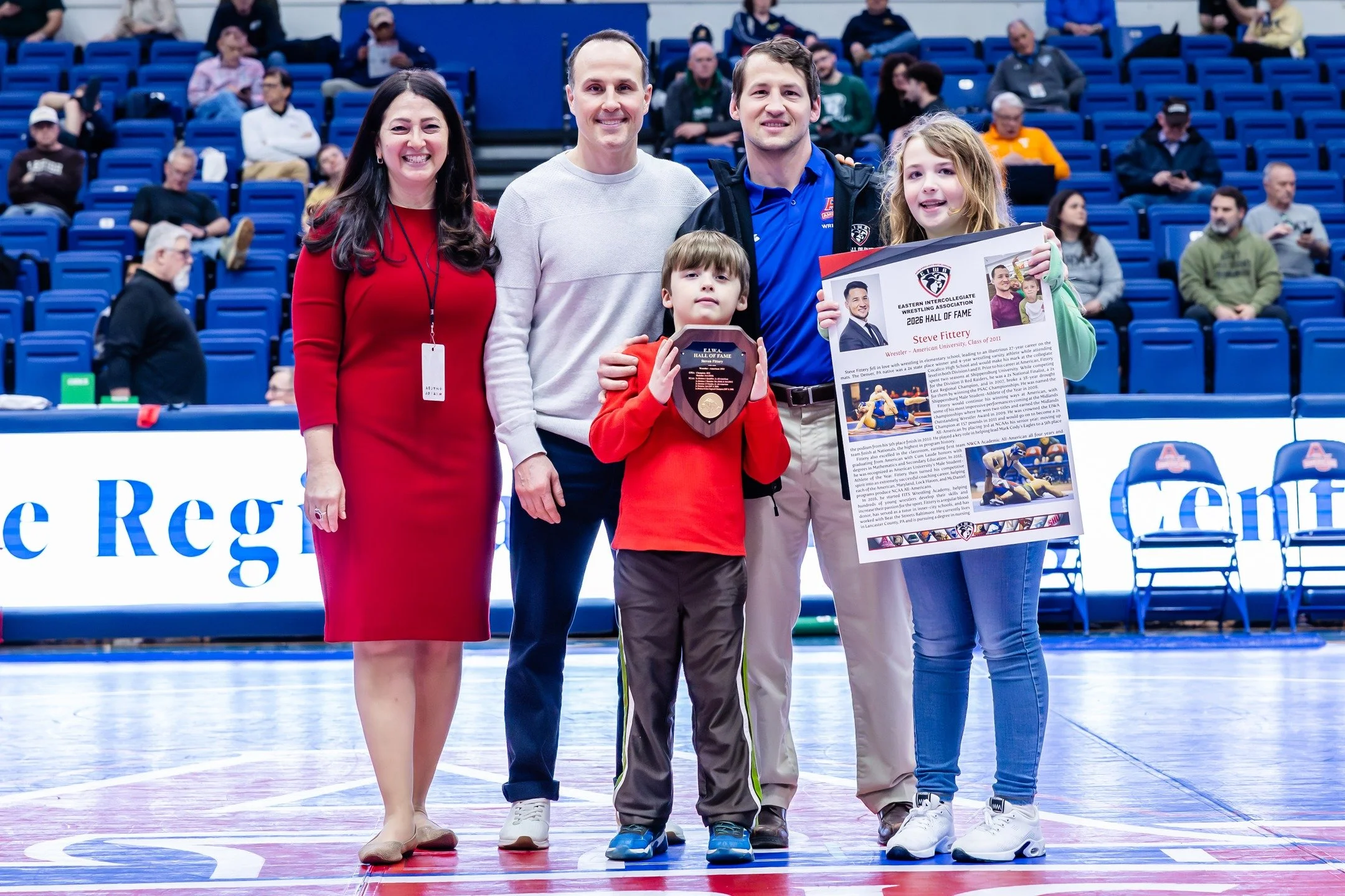 Congratulations to AU Wrestling Alumnus Steve Fittery on his induction into the EIWA Hall of Fame last weekend at the championships! Well deserved honor for one of the AU greats! #ERTC

Photo: Bob Blakely/AU Athletics