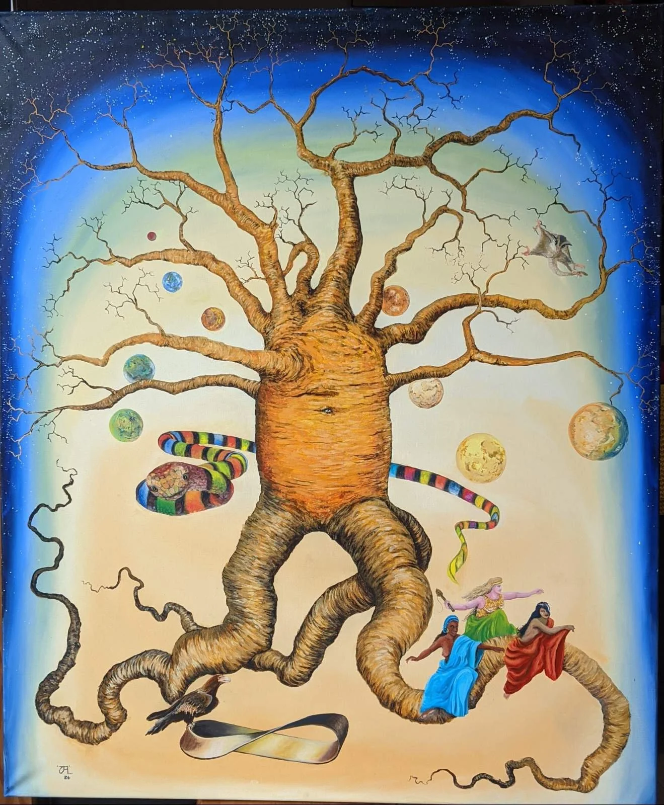 SOLD "Yggdrasil Dreaming"
Oil on Canvas
100 x 120cm