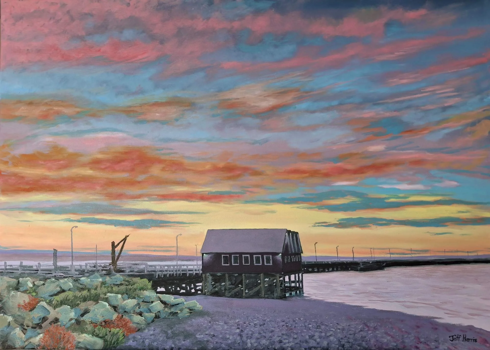 "Busselton Jetty Sunset"
Oil on Canvas
70 x 50cm