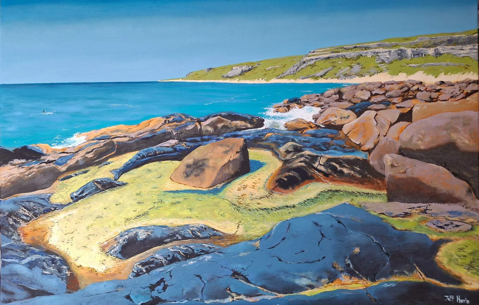 "Contos Rocks" 
Oil on Canvas
90 x 60cm