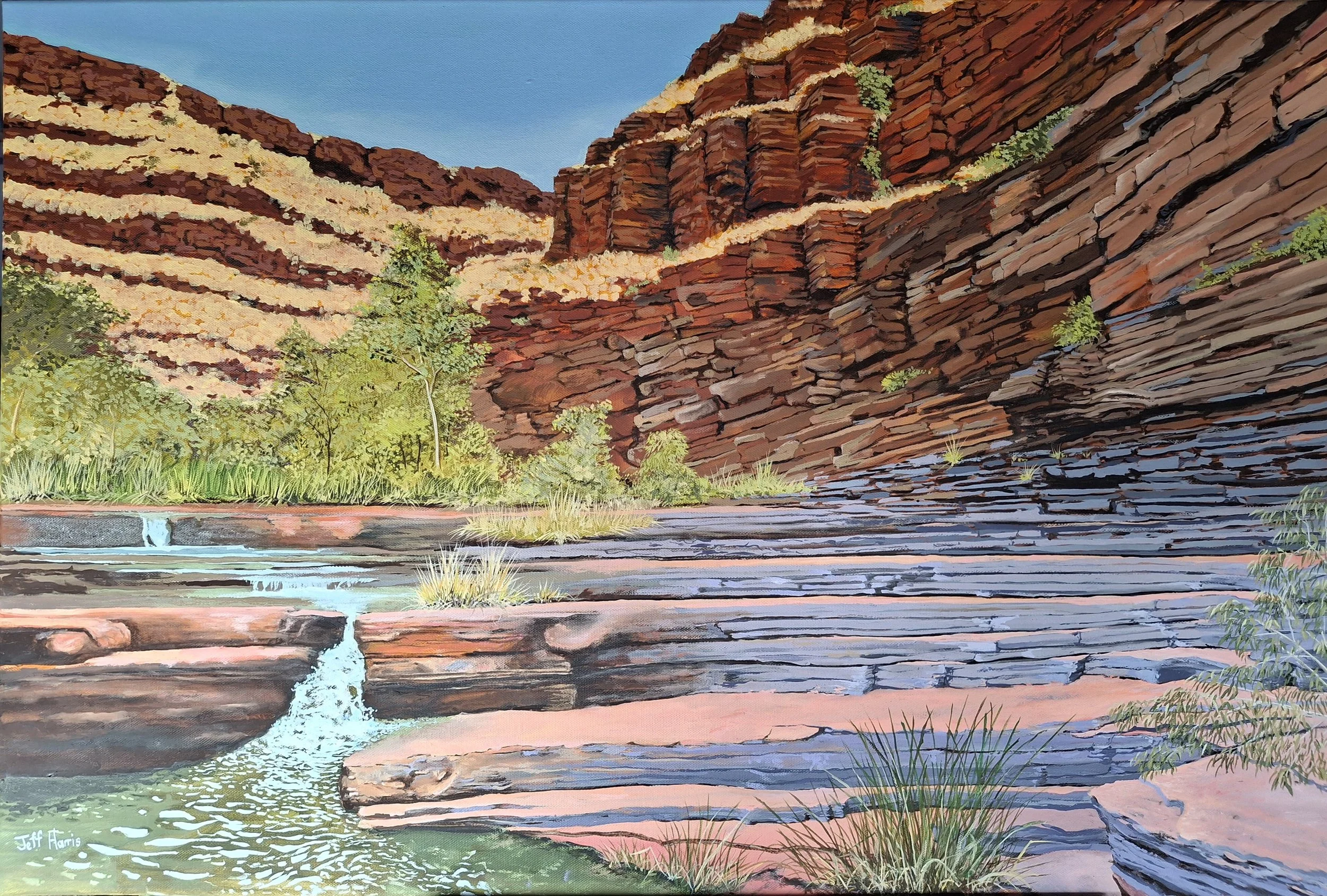 "Weano Gorge #2"
Oil on canvas 2025
93cm x 63cm