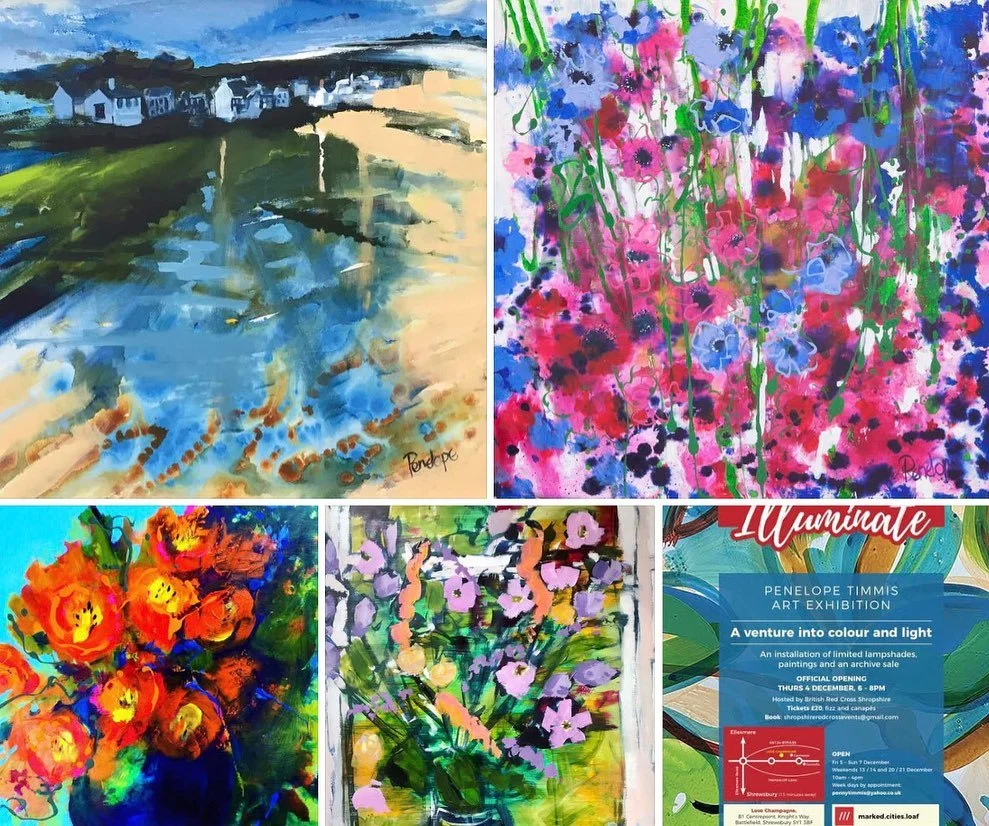 The Linden Tree Gallery, Much Wenlock.
I have delivered these and other paintings to this delightful gallery. Do take a look. 
#lindentreegallerymuchwenlock 
www.penelopetimmis.co.uk