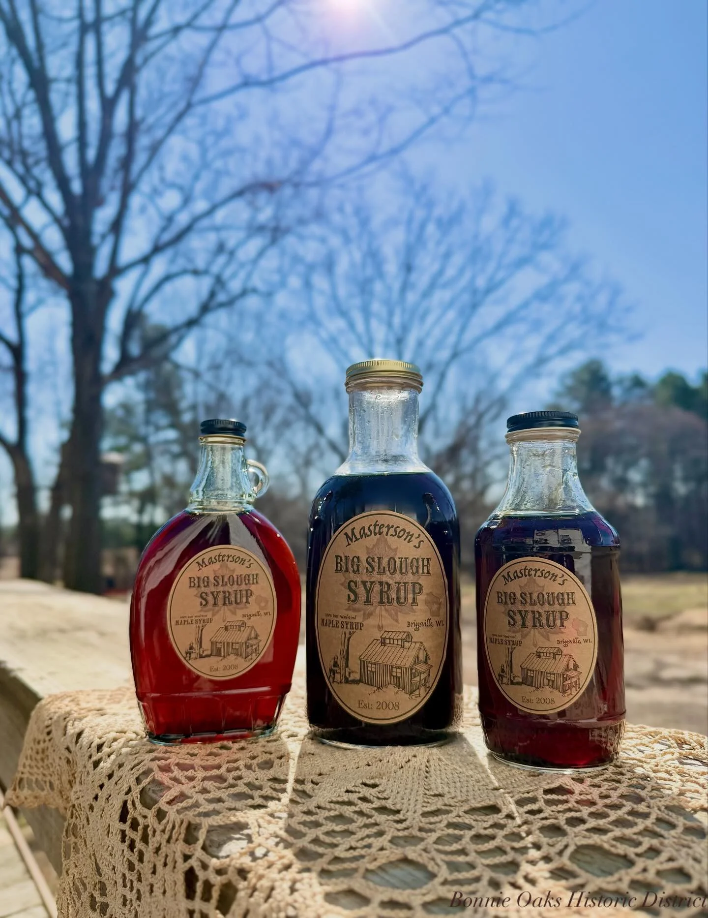 🍁Sweeten Your Day and Support Bonnie Oaks Historic District!🍁

🥞We are ready to sell our delicious homemade maple syrup! Lovingly collected and processed this spring from Bonnie Oaks maple trees, every drop supports the ongoing restoration and pre