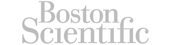 Boston Scientific logo in gray text