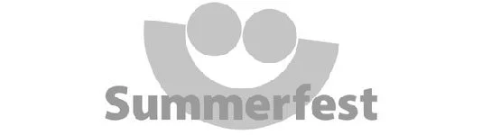 Summerfest logo with stylized people and the word 'Summerfest'