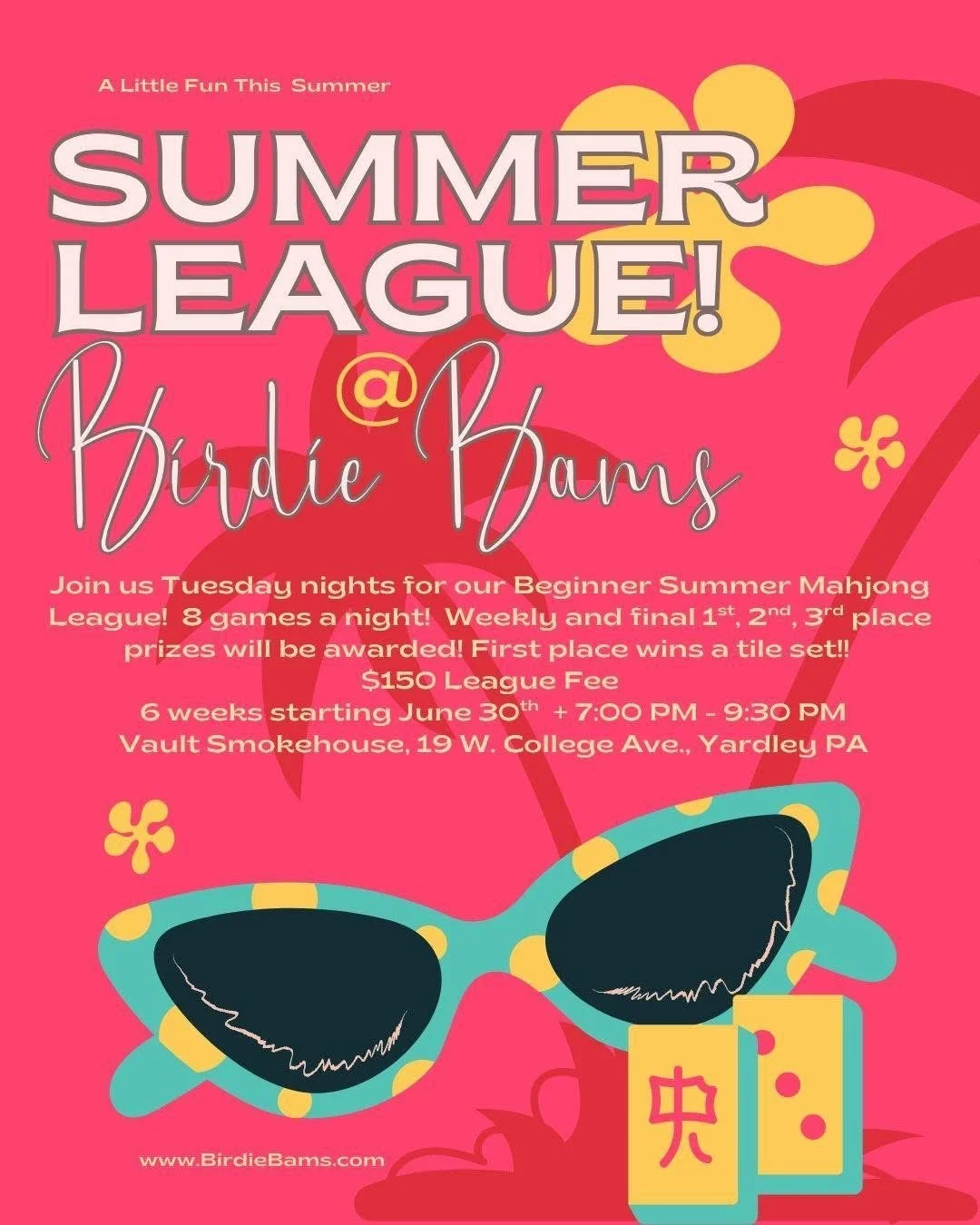 Mahjongt Summer league, summer mahjong play, play mahjong mercer and bucks county