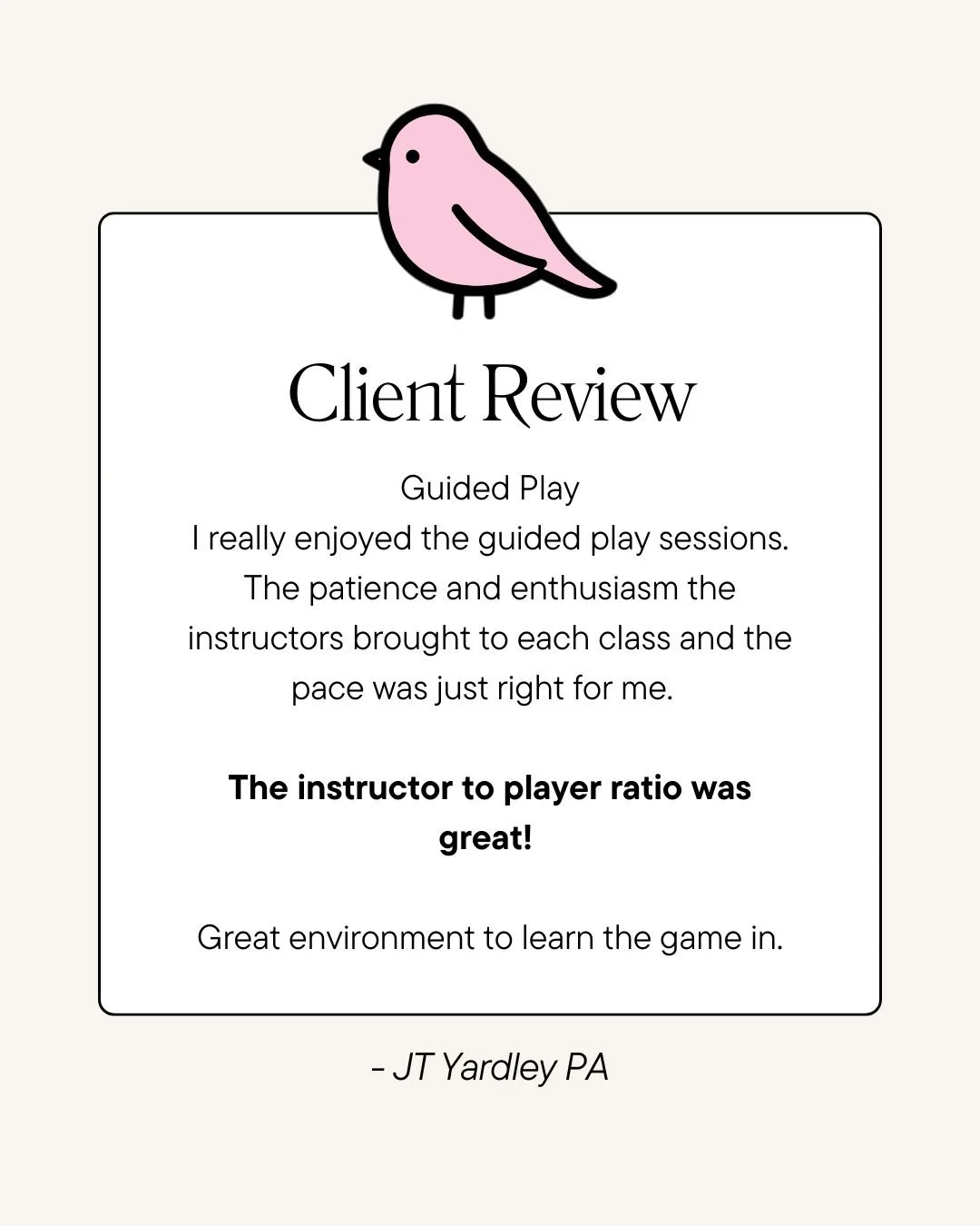 Client review, guided play,teacher ratio,mahjong lessons