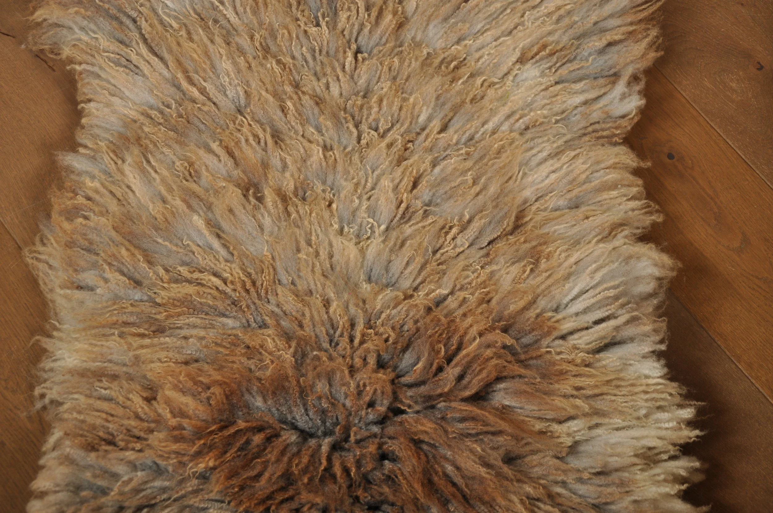 close up Felted rug