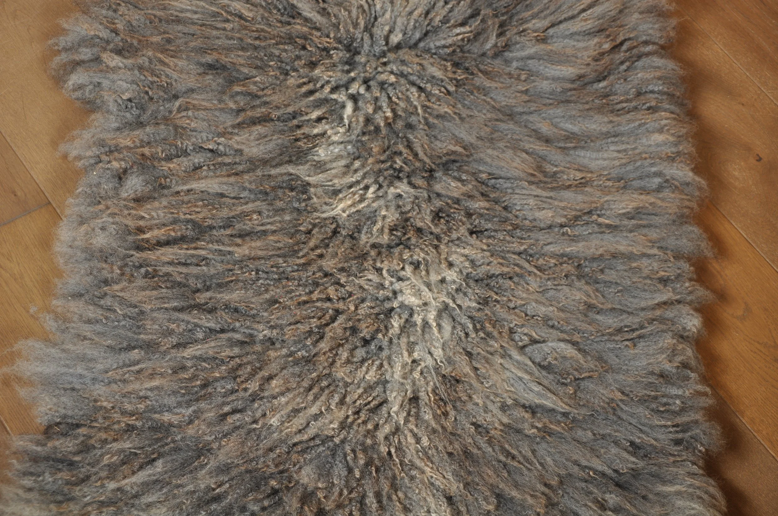 close up Felted rug