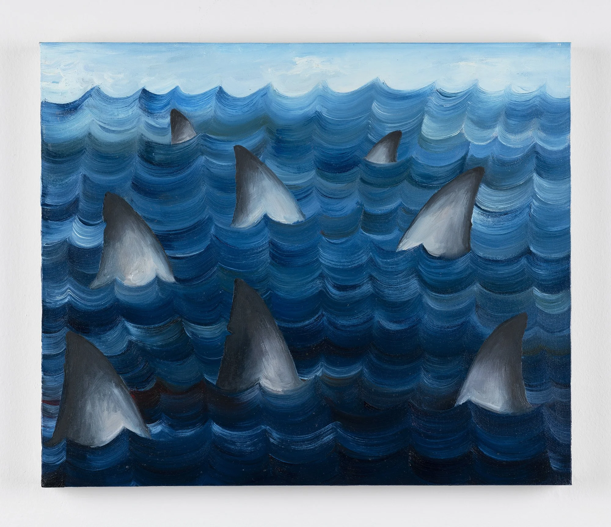 Sharks on Parade, oil on canvas, 24" x 30"