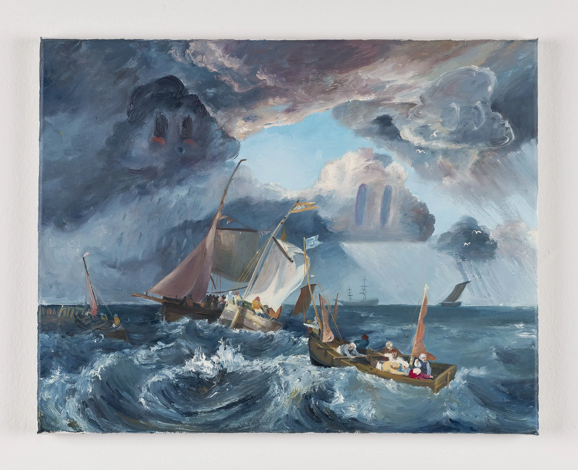 After Turner's Calais Pier, oil on linen, 14" x 18"