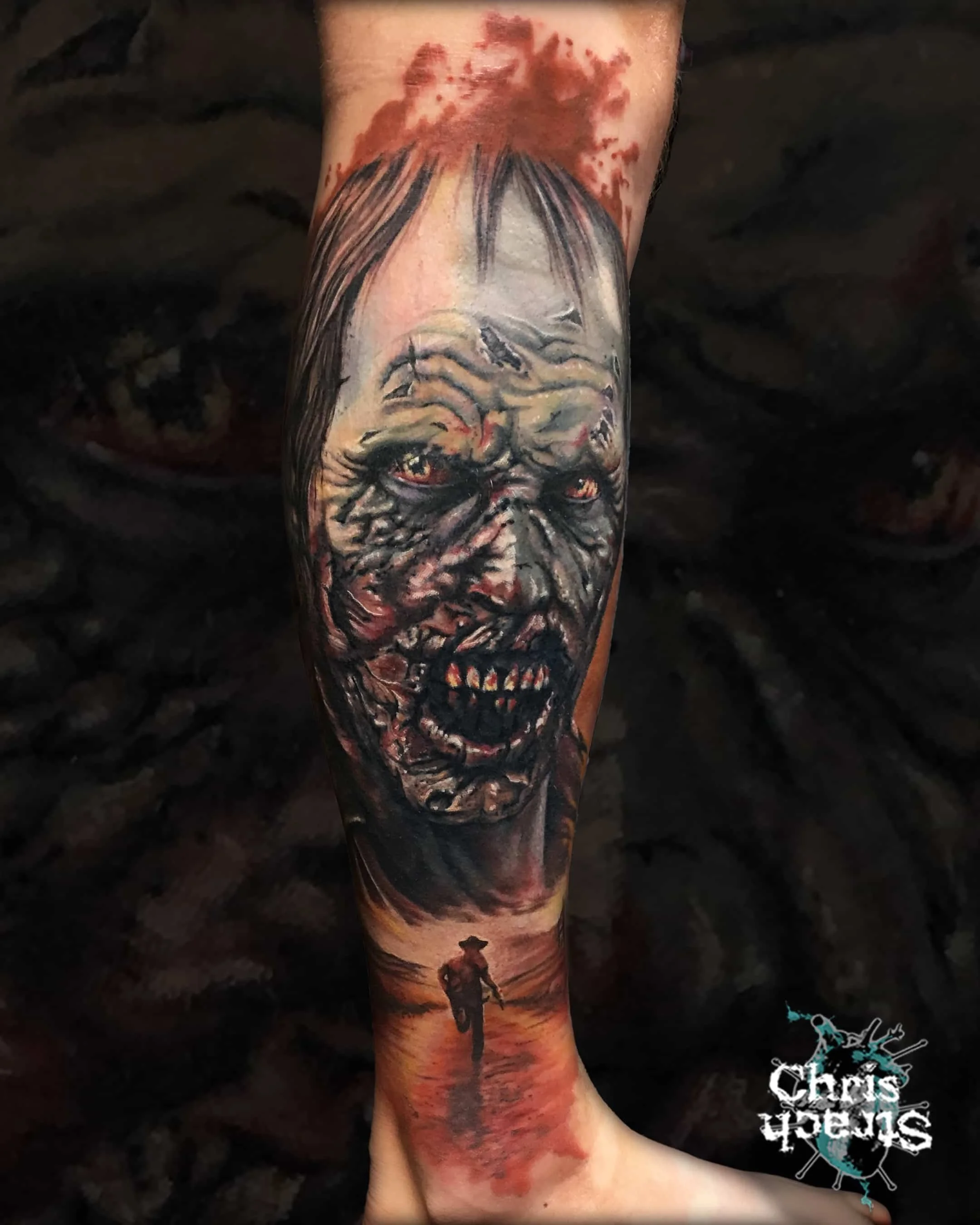 zombie-walking-dead-colour-realistic--chris-Strach-forbidden-arts-tattoo-york.jpg
