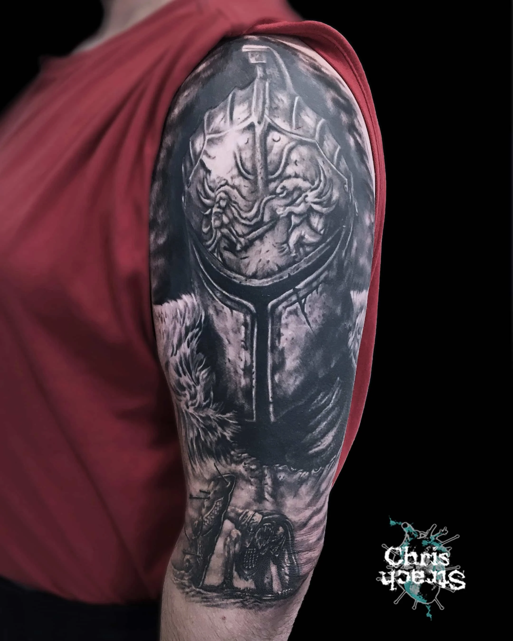 dark-souls-knight-black-grey-realistic-horror-chris-Strach-forbidden-arts-tattoo-york.jpg