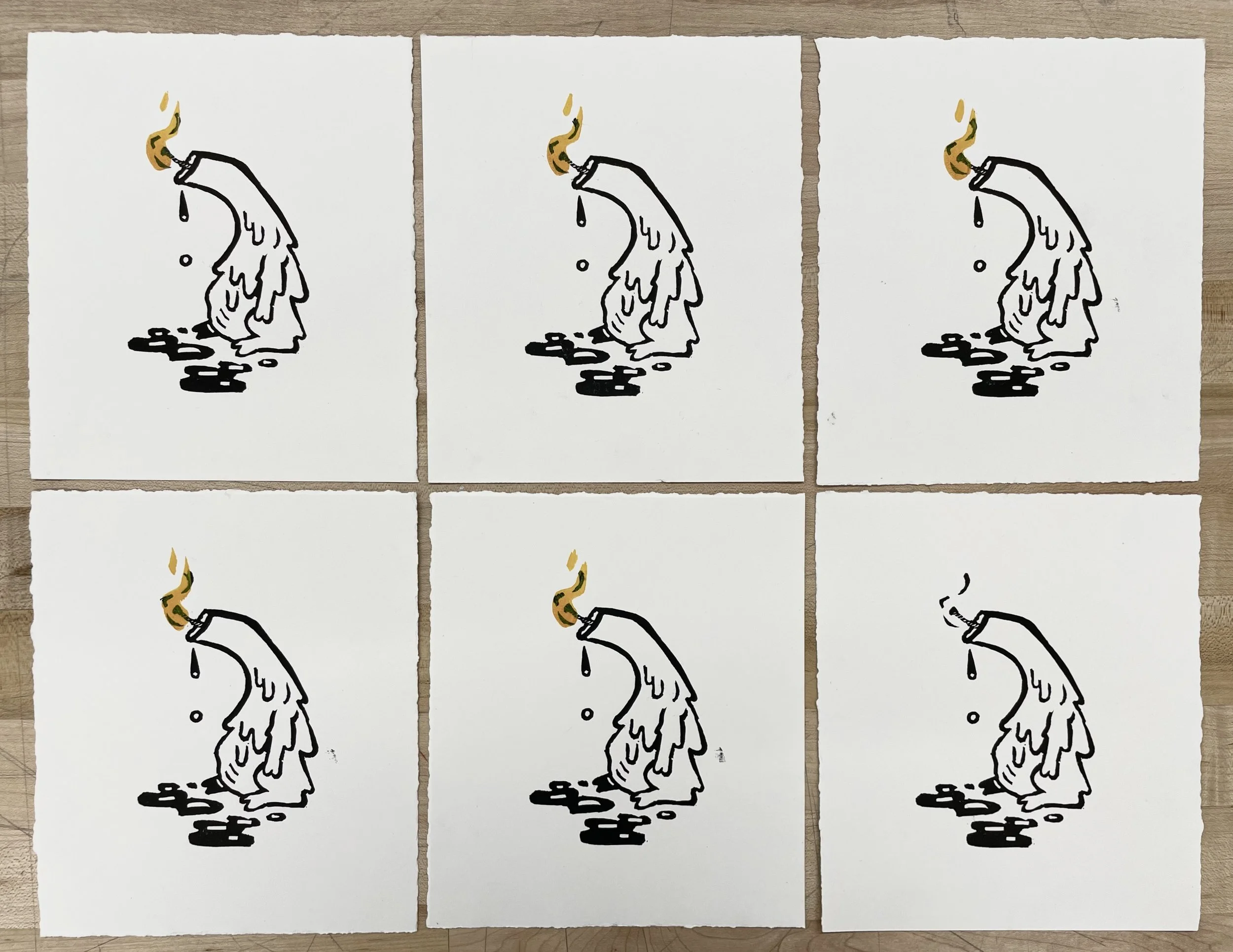 Burn-out -
ink on paper