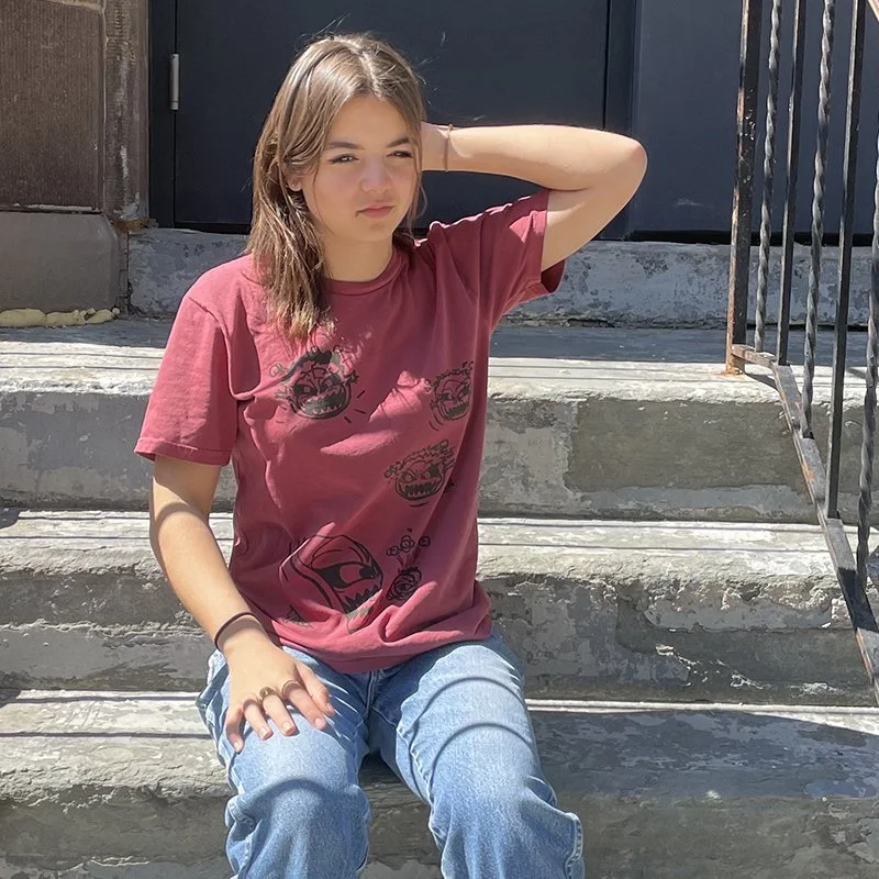 Bomb Monsters Crew Tee in Brick.jpg