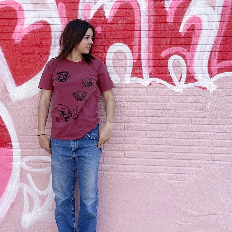 Bomb Monsters Crew Tee in Brick-1.jpg