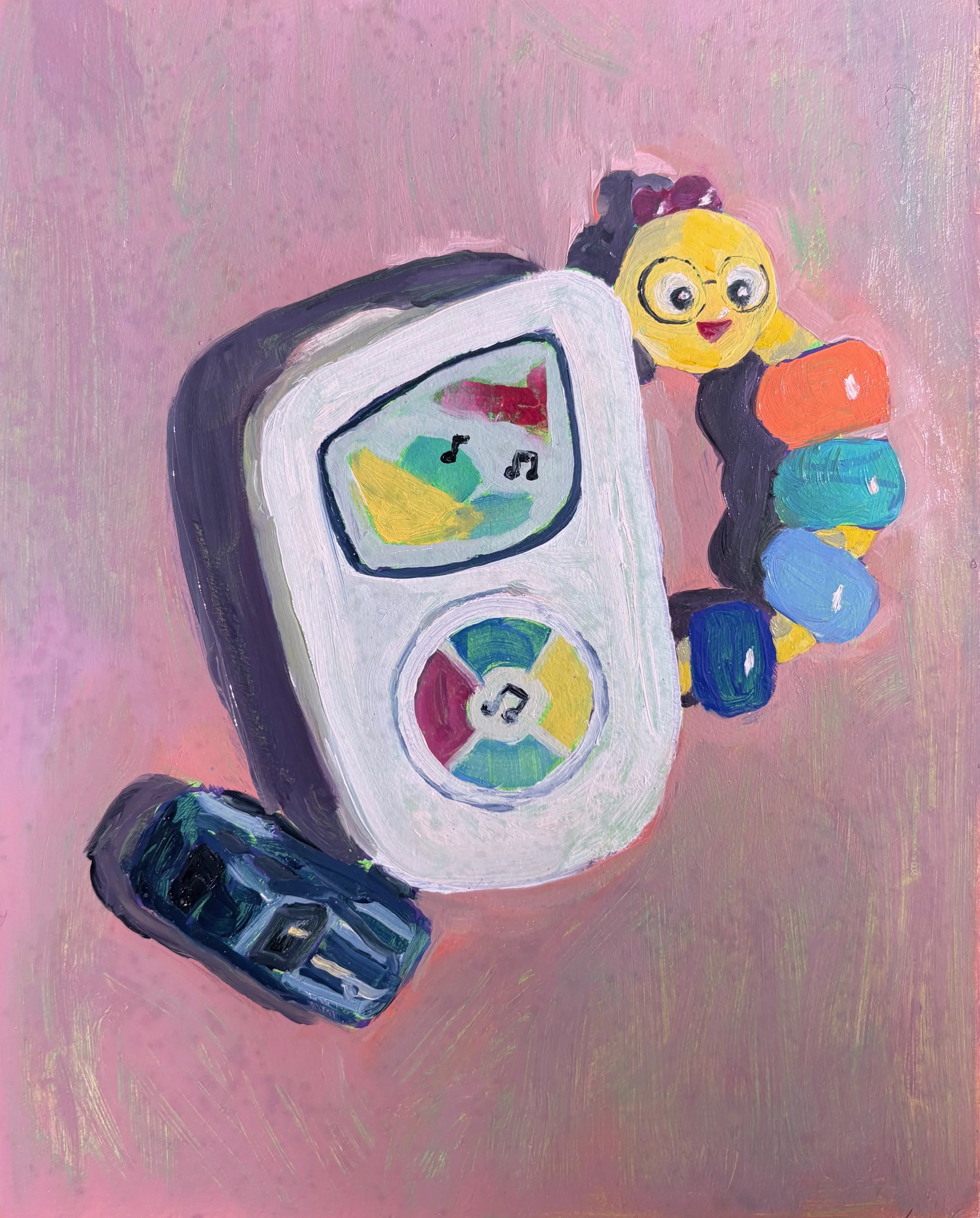 Lil Einstein and Hot Wheel, 8"x10", oil on panel, 2026