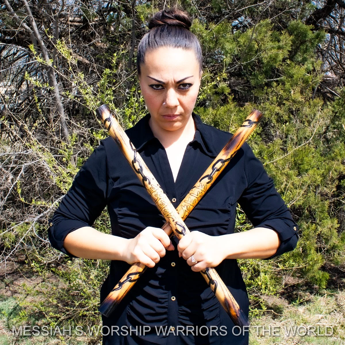 Chain Breaker Prophetic Sacred Worship Prayer Dance Mattah Sticks for Worship Warfare & Intercession (Set of 2)