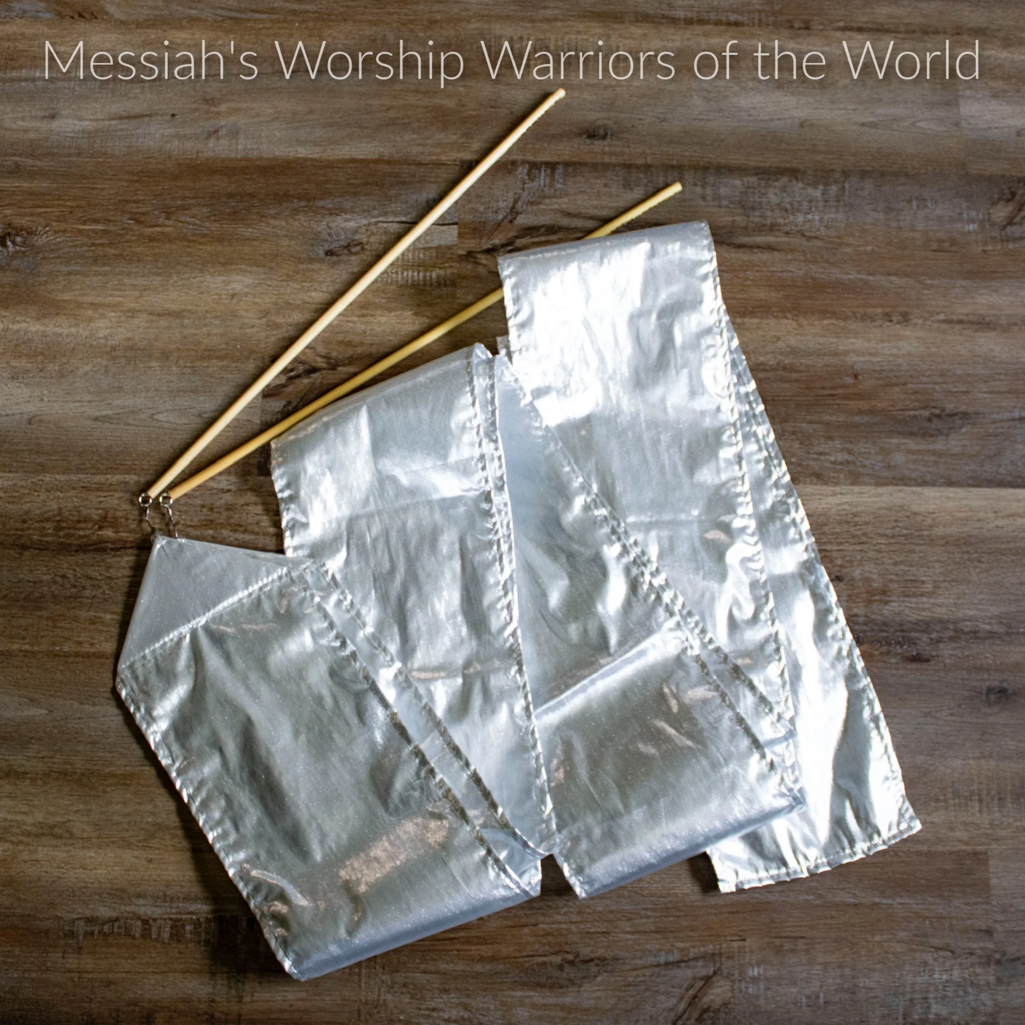 Silver Worship Praise Dance Streamer Set of 2. Silver represents redemption in the Bible.