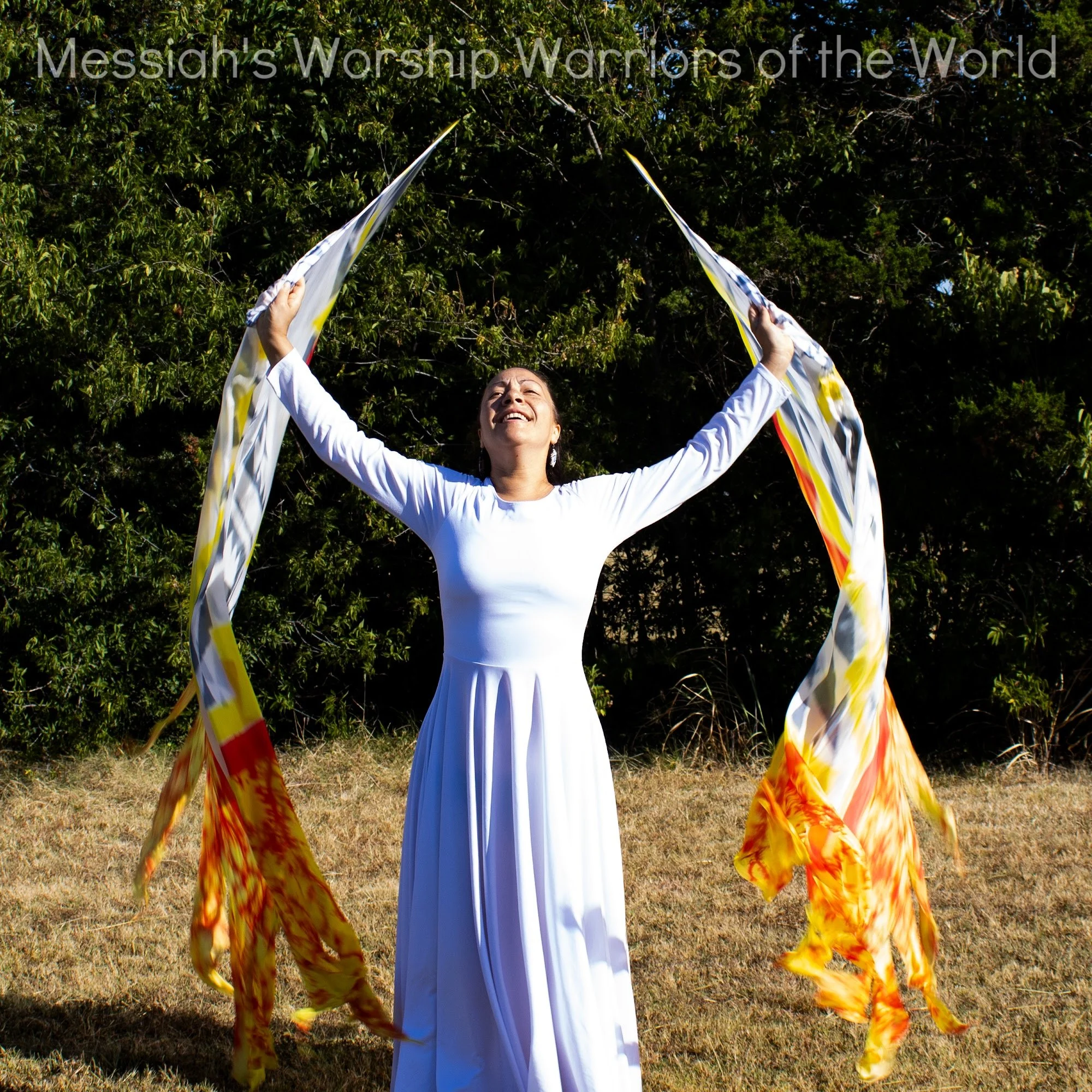 Tribal Thunder Hand Painted Silk Worship Flags