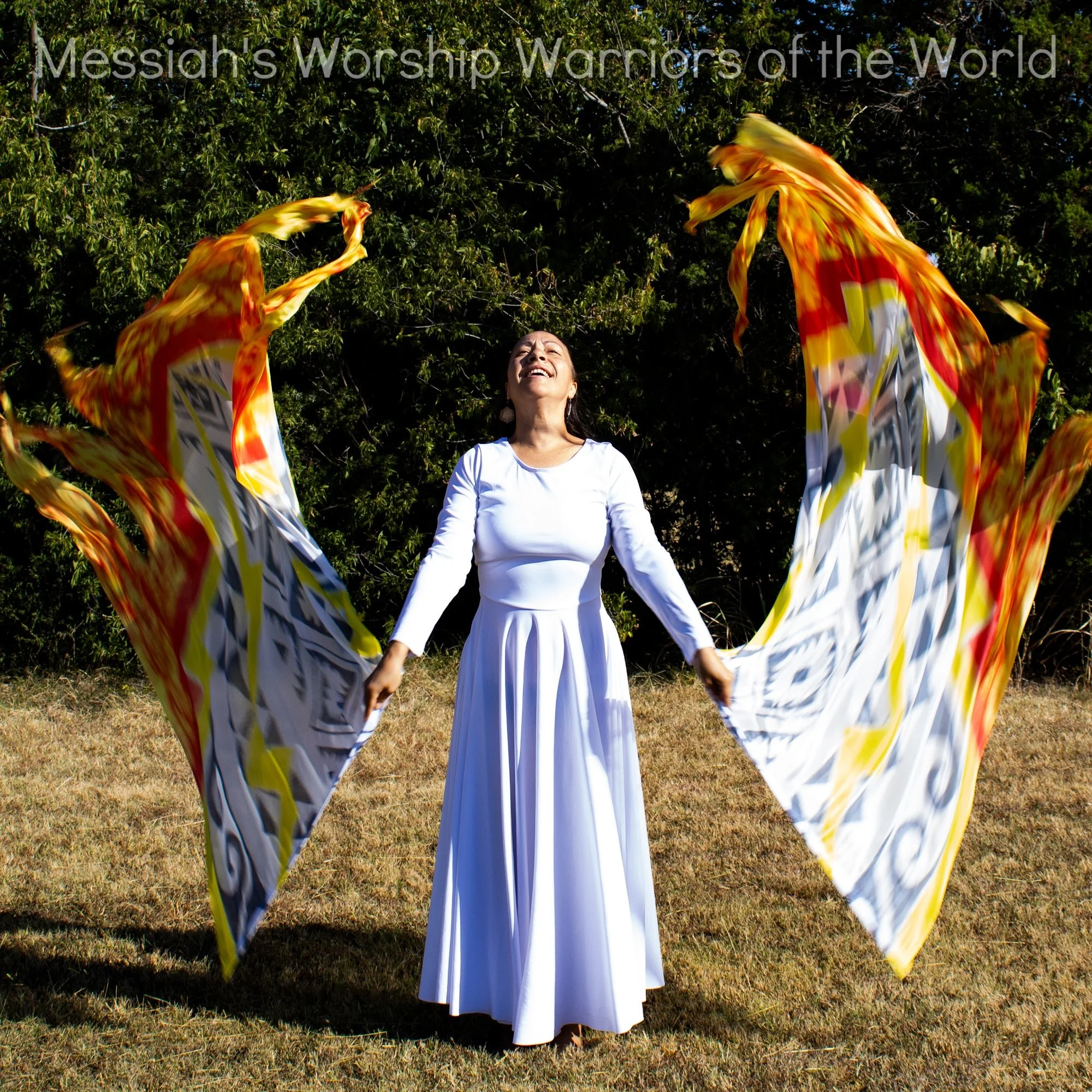 Tribal Thunder Hand Painted Silk Worship Flags