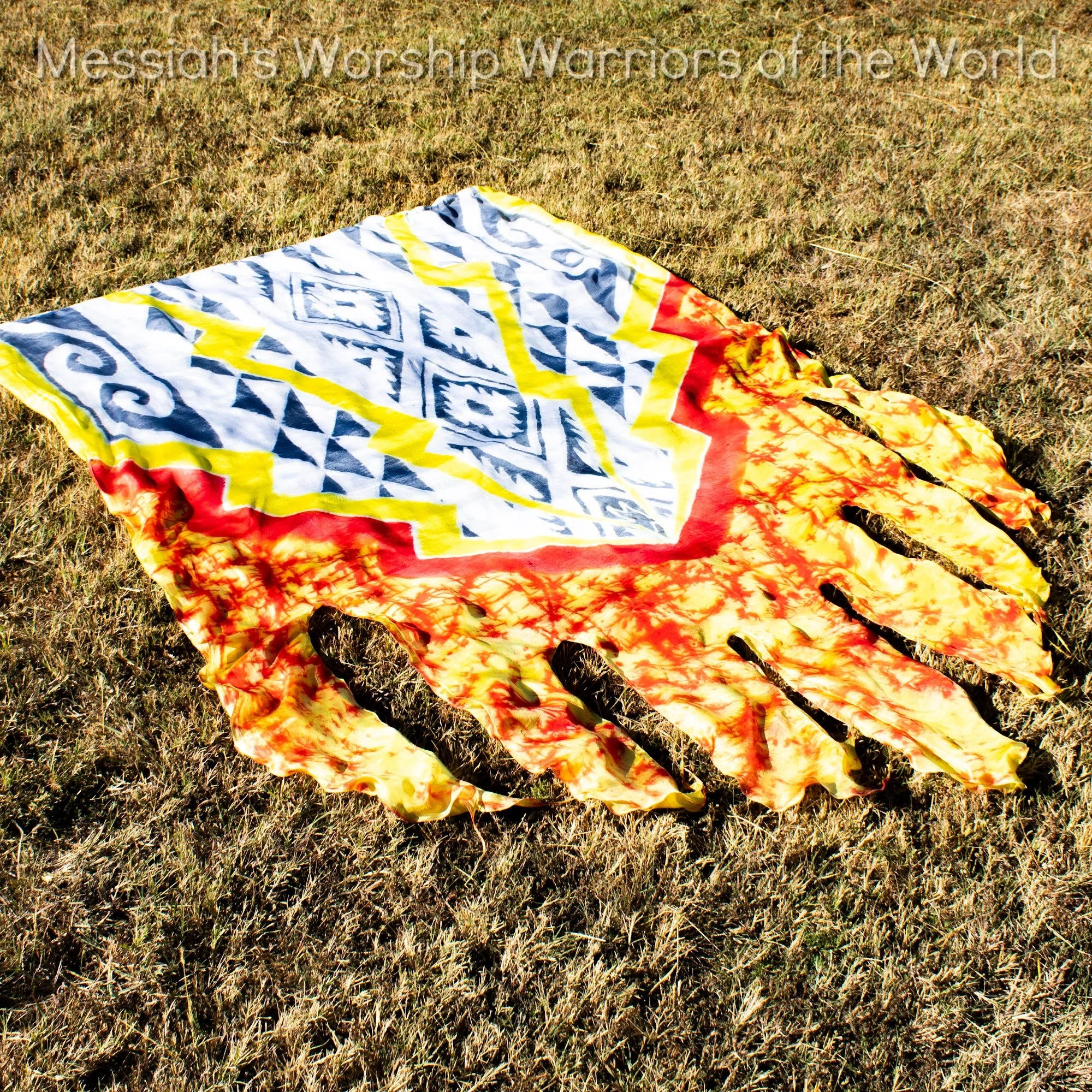 Tribal Thunder Hand Painted Silk Worship Flags
