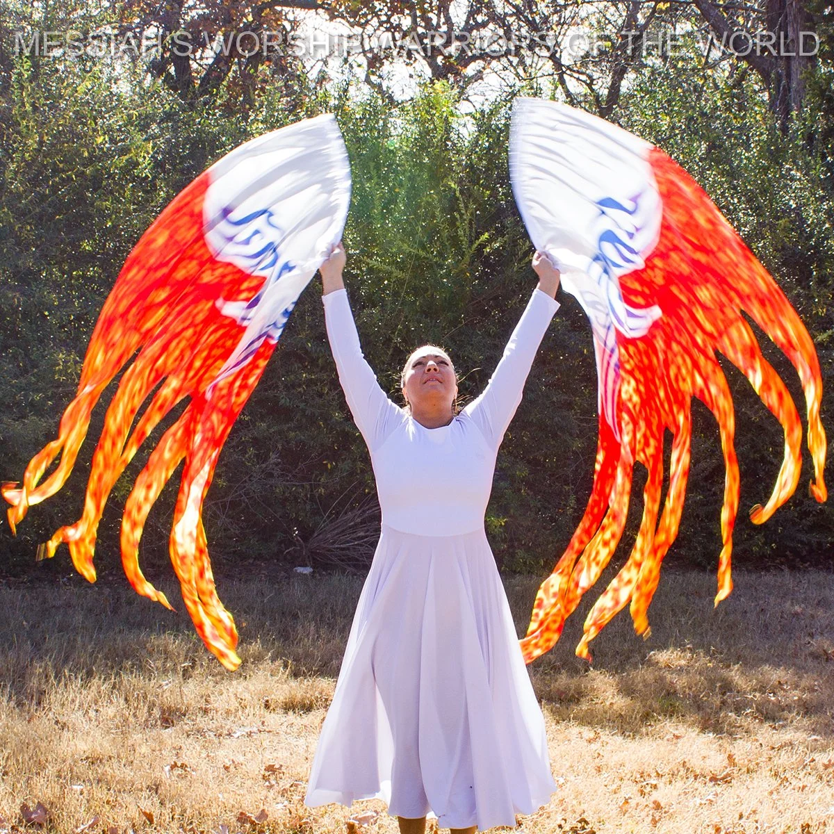 Holy Holy Holy Hand Painted Silk Worship Flags