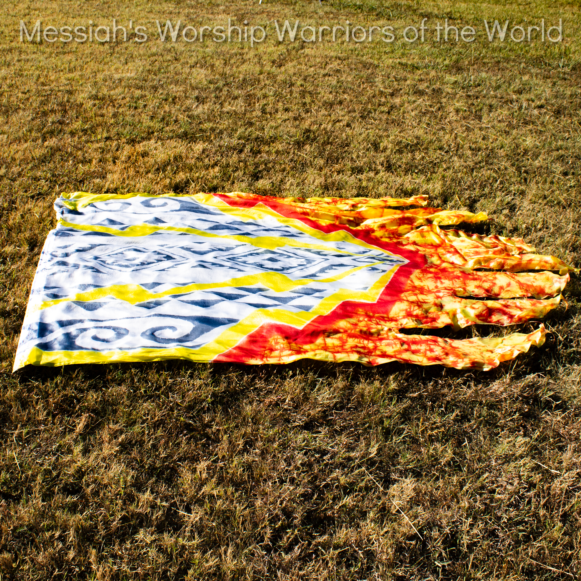 Tribal Thunder Hand Painted Silk Worship Flags