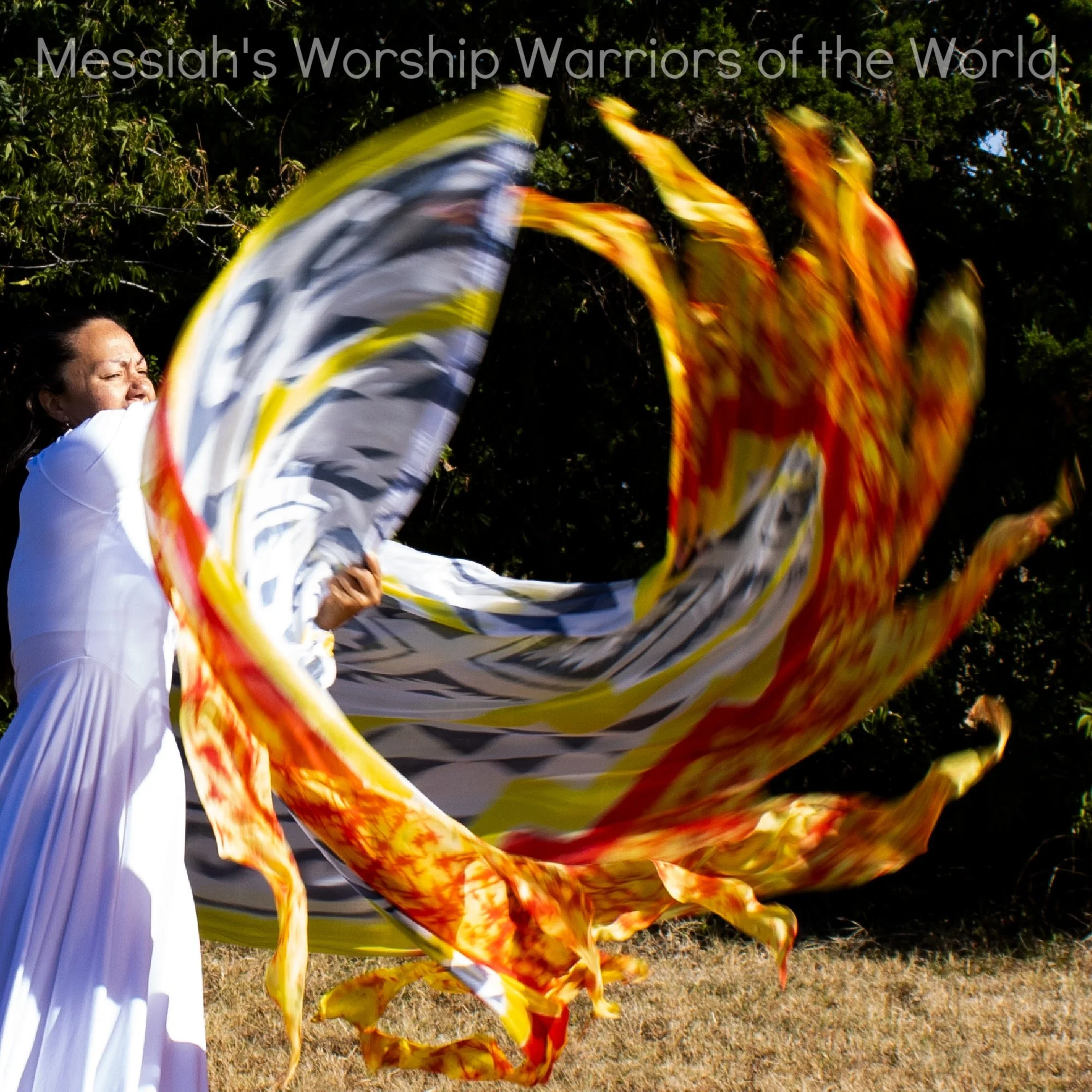 Tribal Thunder Hand Painted Silk Worship Flags