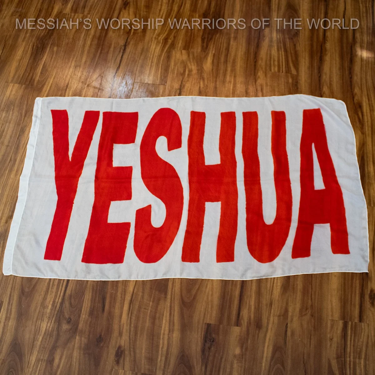 Red & White Yeshua Worship Praise Dance Banner