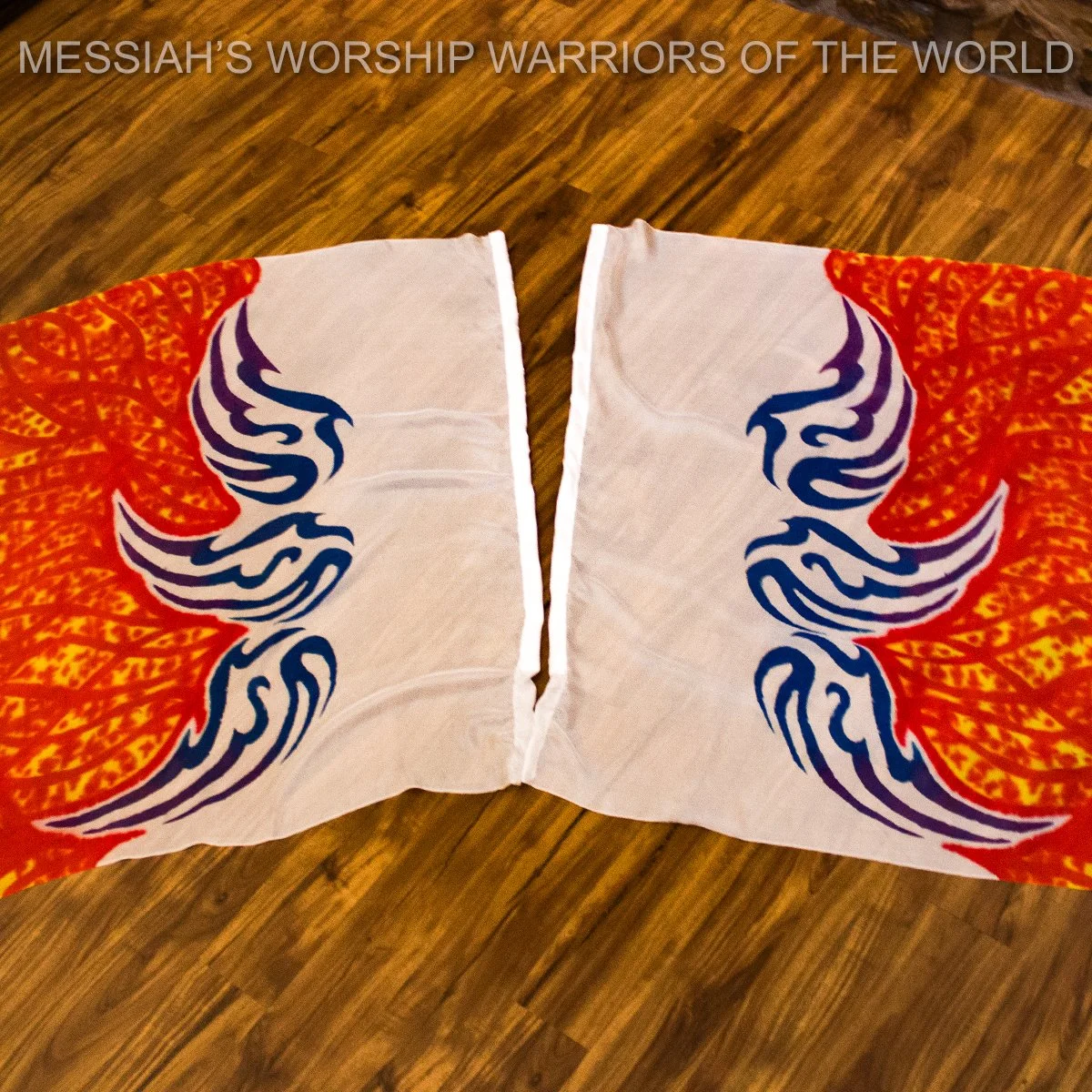 Holy Holy Holy Hand Painted Silk Worship Flags