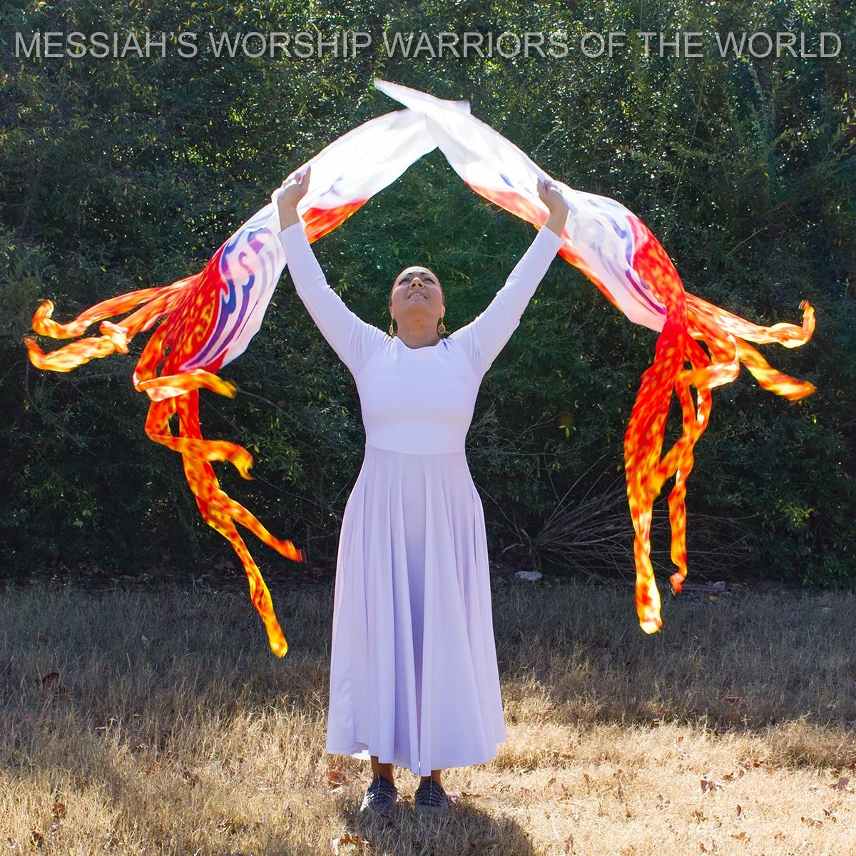 Holy Holy Holy Hand Painted Silk Worship Flags