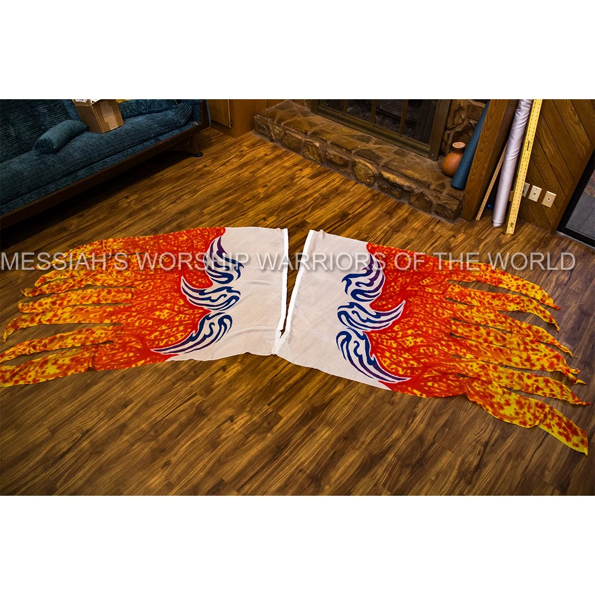 Holy Holy Holy Hand Painted Silk Worship Flags