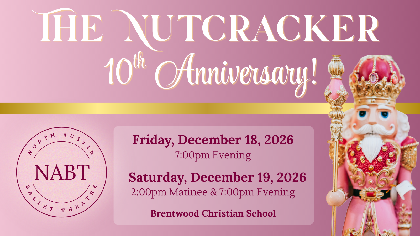 North Austin Ballet Theatre annual production of The Nutcracker