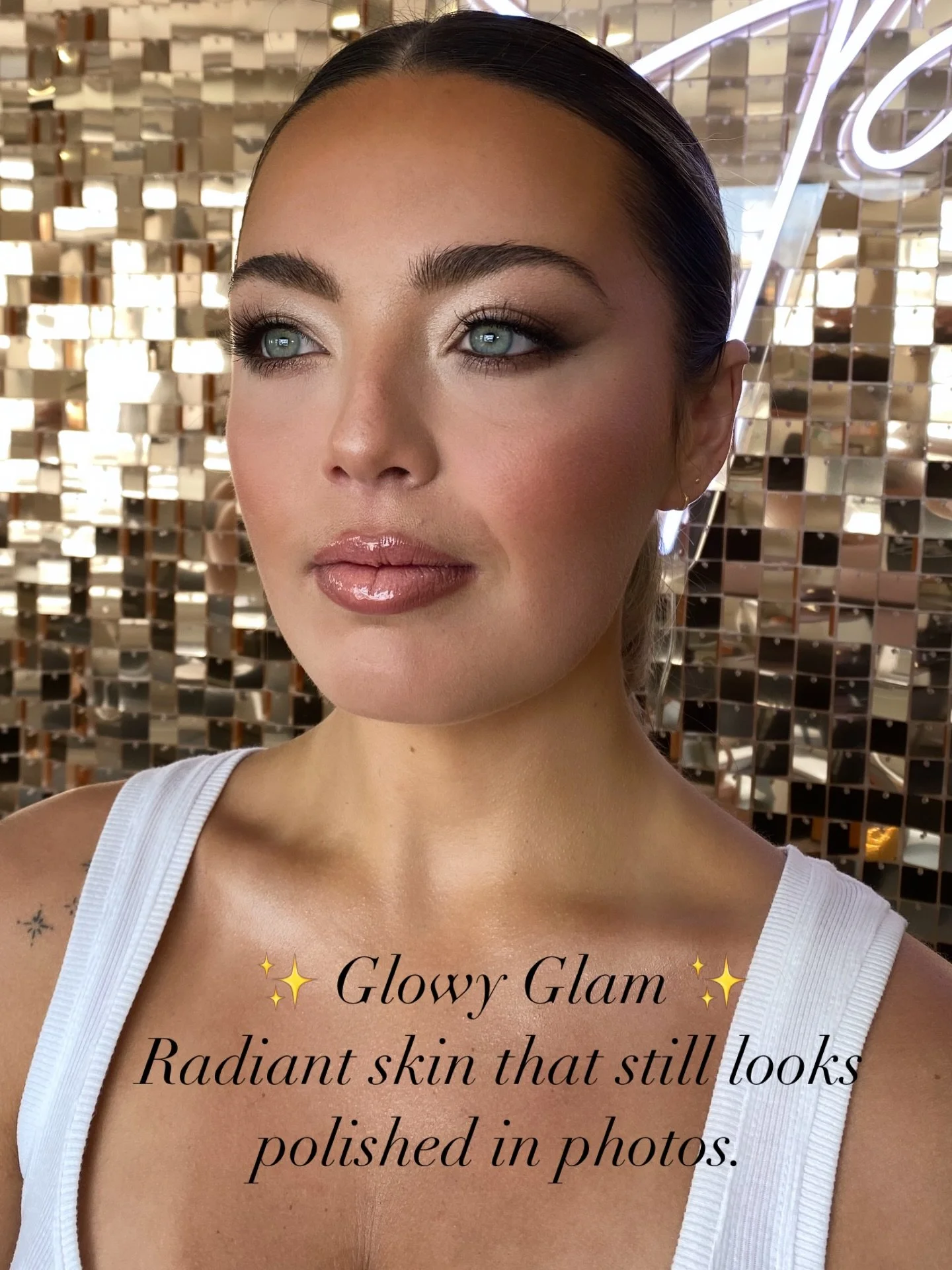 Glowy glam is one of the most requested looks by our brides ✨

But great glow doesn&rsquo;t come from just adding highlighter. It&rsquo;s created through intentional skin prep, layering cream and powder products, and strategic placement so the skin l