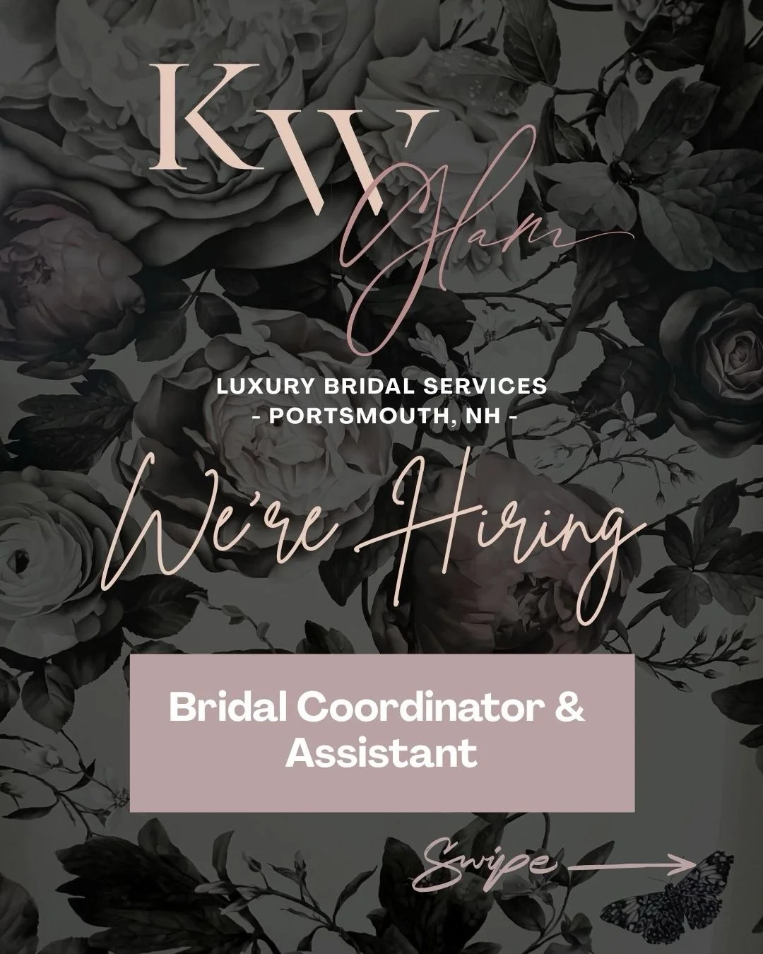 ✨We&rsquo;re Growing✨
KW Glam is hiring for a Bridal Coordinator &amp; Assistant position to support our luxury wedding team and operations.

We&rsquo;re looking for someone highly organized, detail-oriented, professional, and confident managing comm
