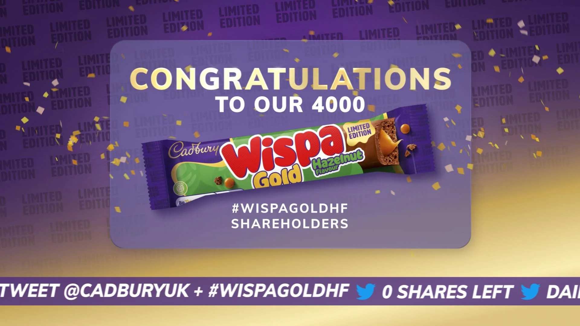 Cadbury - Wispa Gold Hazelnut