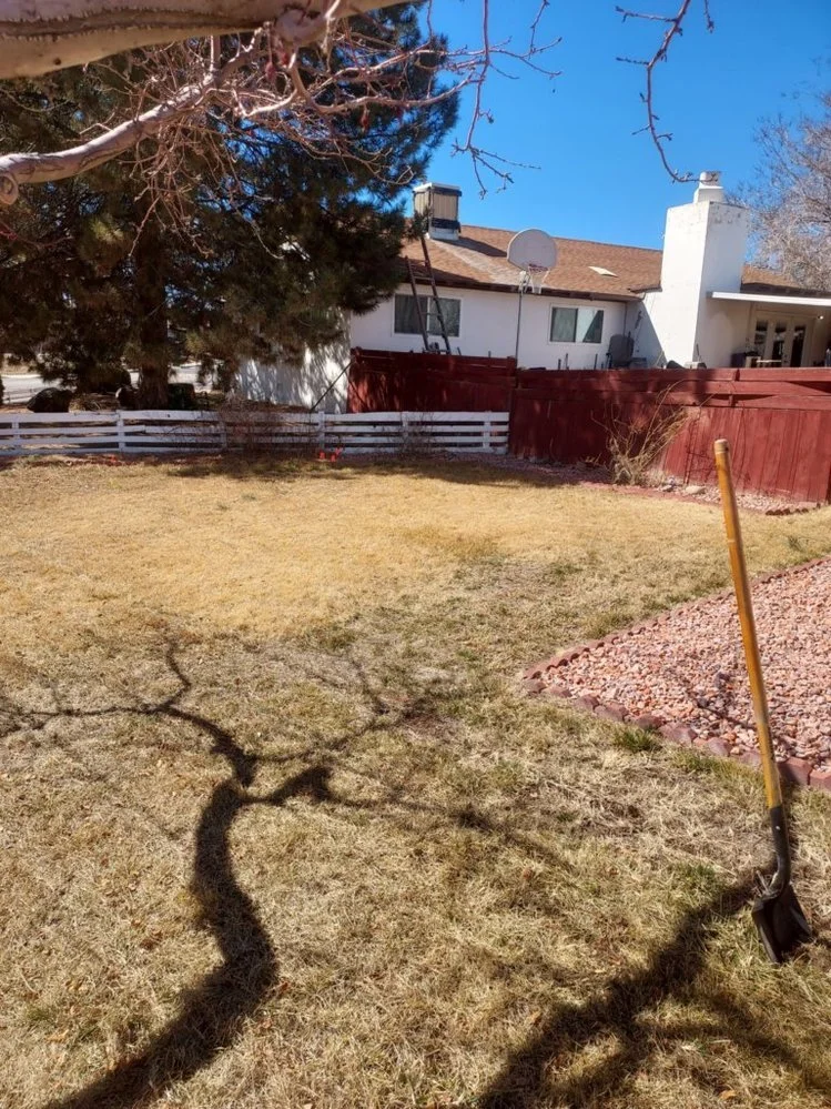 Residential gravel installation on Western Circle in Aztec NM by Priddy Landscaping and Irrigation
