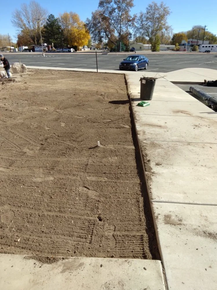 Residential gravel installation on Hampton Canyon Road in Aztec NM by Priddy Landscaping and Irrigation